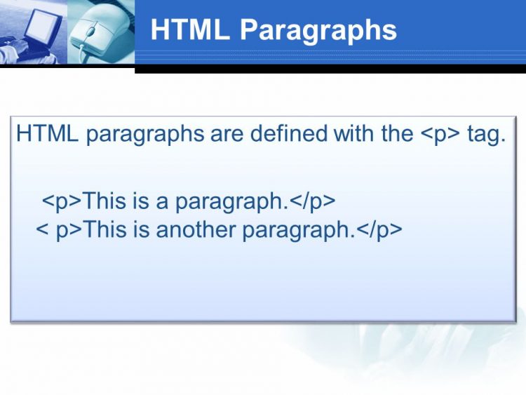 پاراگراف های html