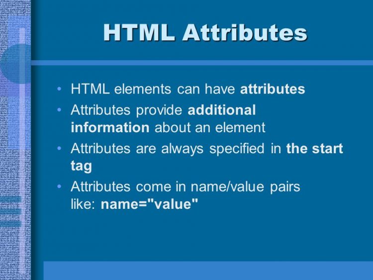 صفات html